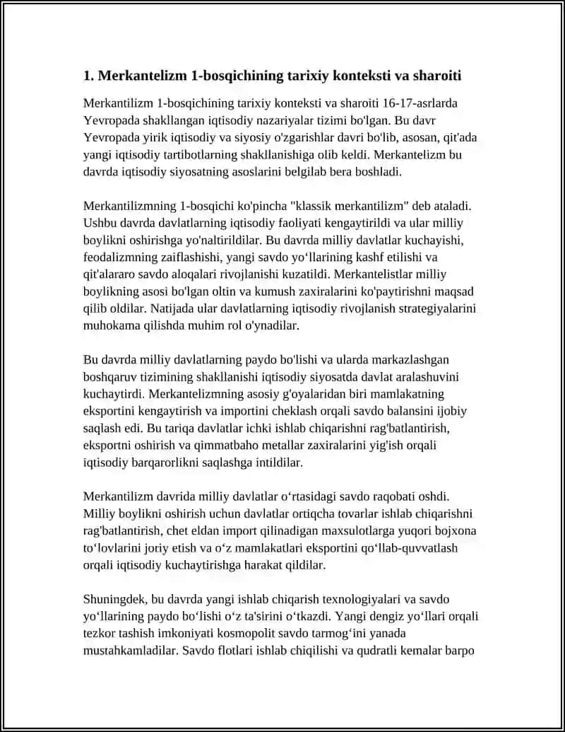 MERKANTELIZM TAʼLIMOTI 1- BOSQICH VAKILLARINING IQTISODIY GʻOYALARI 3