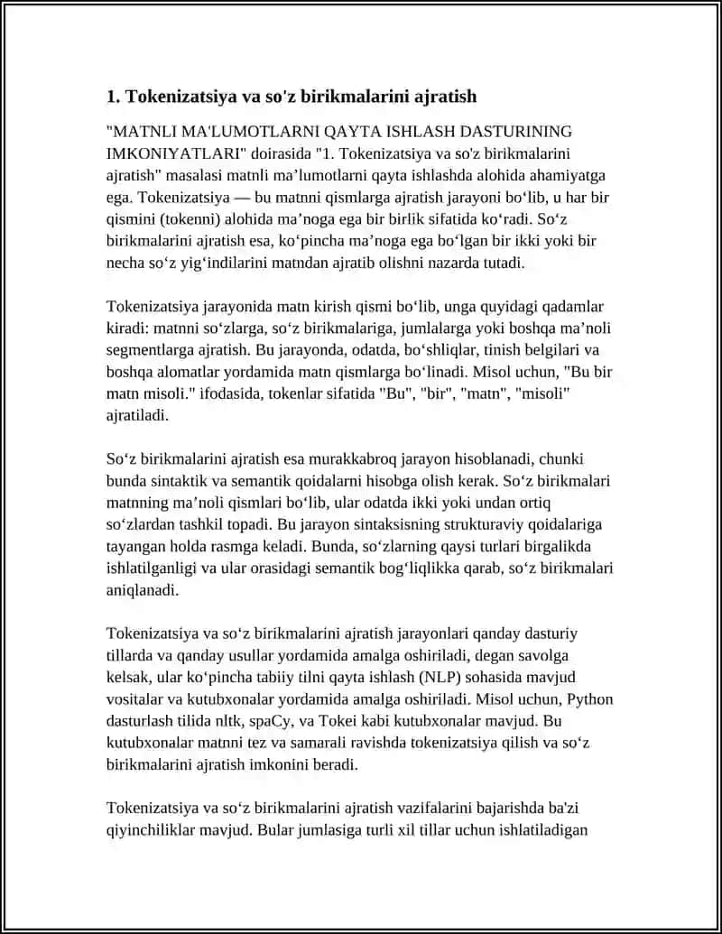 MATNLI MA'LUMOTLARNI QAYTA ISHLASH DASTURI 3