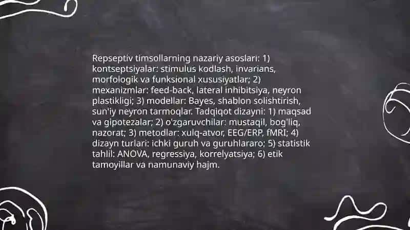 Repseptiv timsollarning tashkil topishi oʻrganish metodlari 3