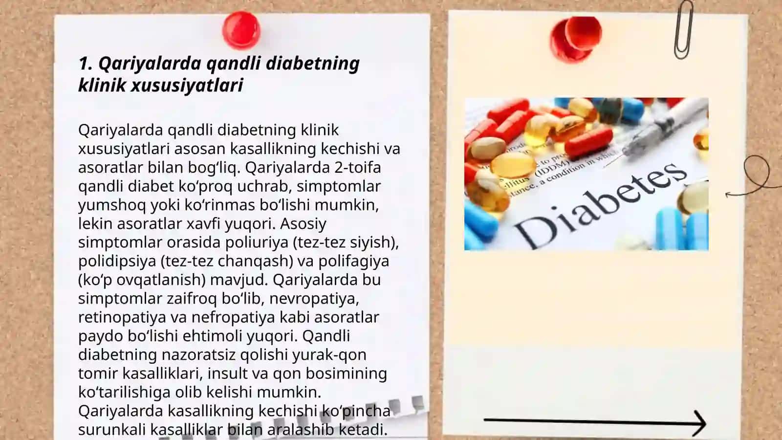 Qariyalarda endokrin tizimi kasalliklari qandli diabet kechishining oʻziga xos xususiyatlari 3