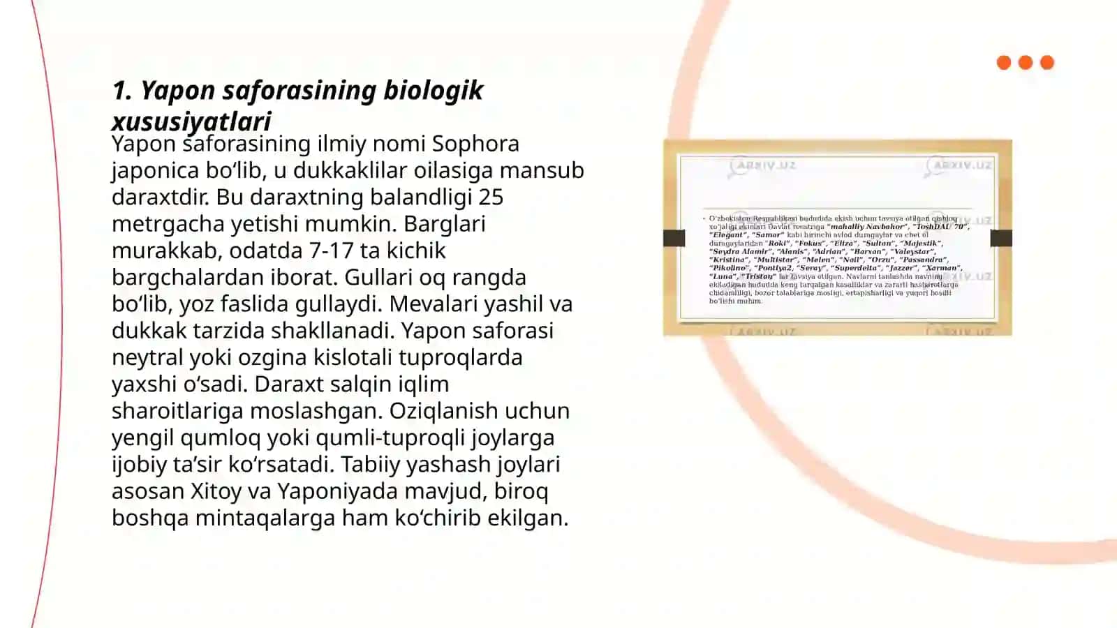 Yapon saforasini yetishtirish texnologiyasi 3