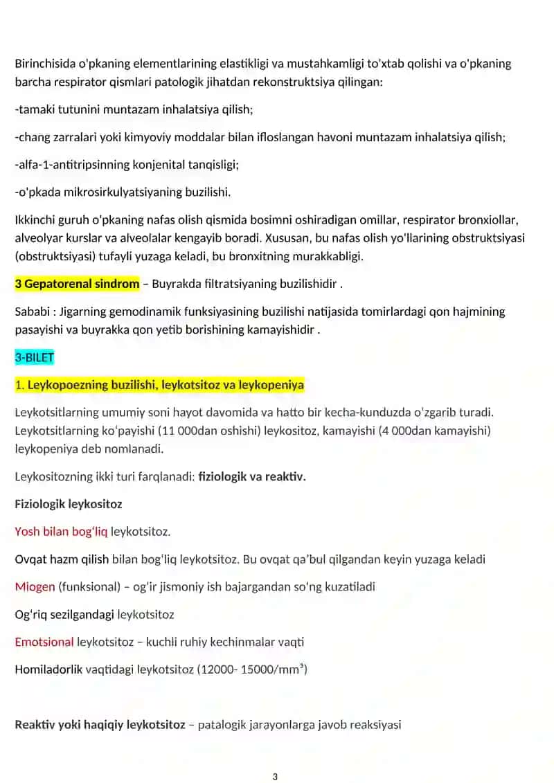 ADTI Patologik fiziologiya 1-BILET 3
