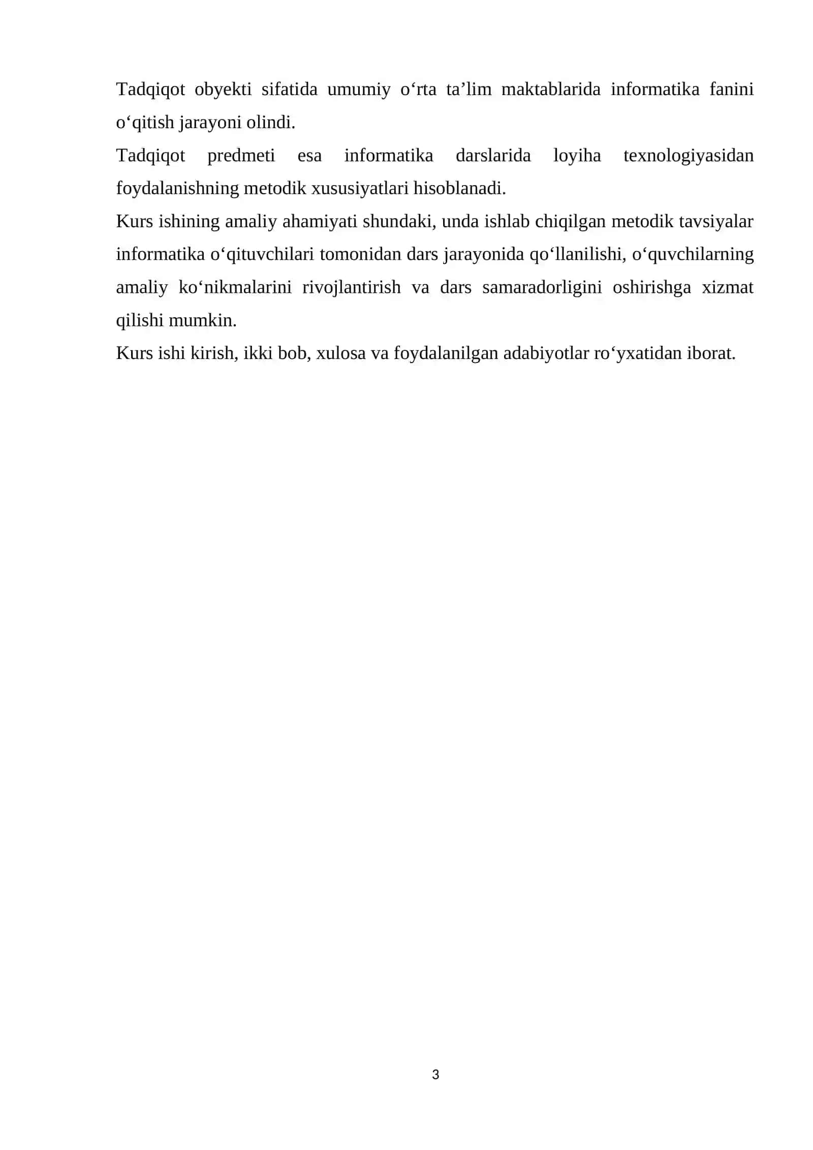 Informatika darslarida loyiha (project-based learning) texnologiyasidan foydalanish metodikasi. 3