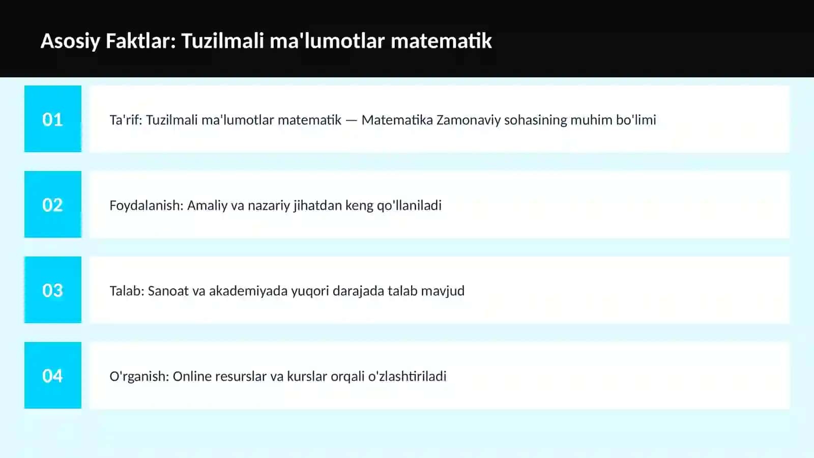 Tuzilmali ma'lumotlar matematik 3