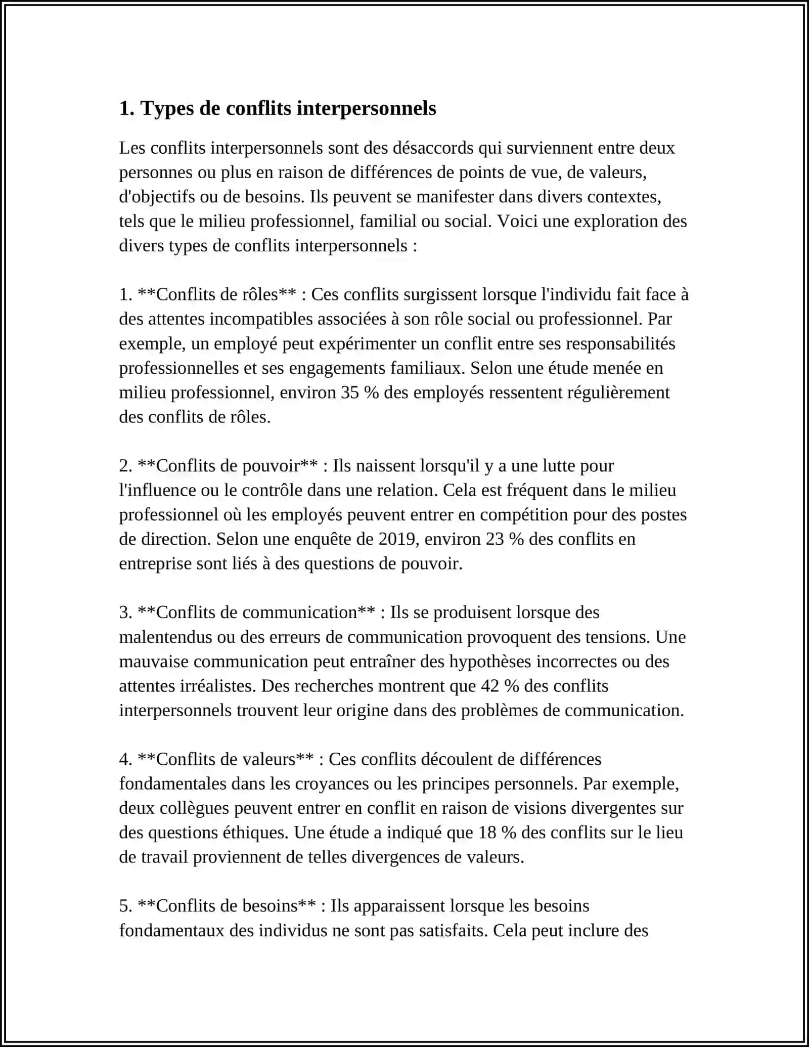 Sujet: MANAGING CONFLICT 3