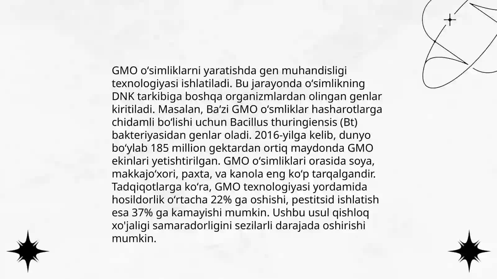 GMO oʻsimgliklarni yaratish texnologiyasi 3