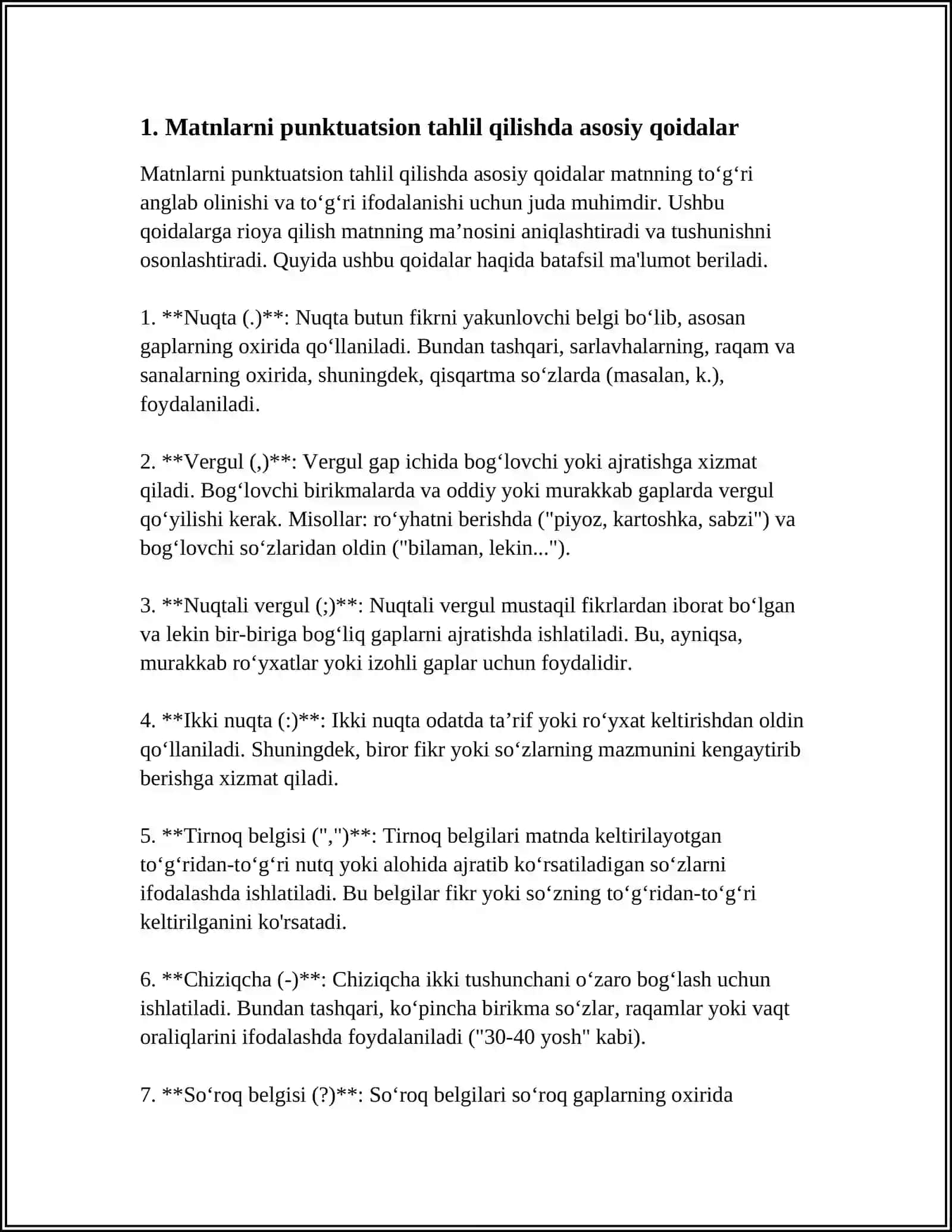 MATINLARNI PUNKTUATSION TAHLIL QILISH 3