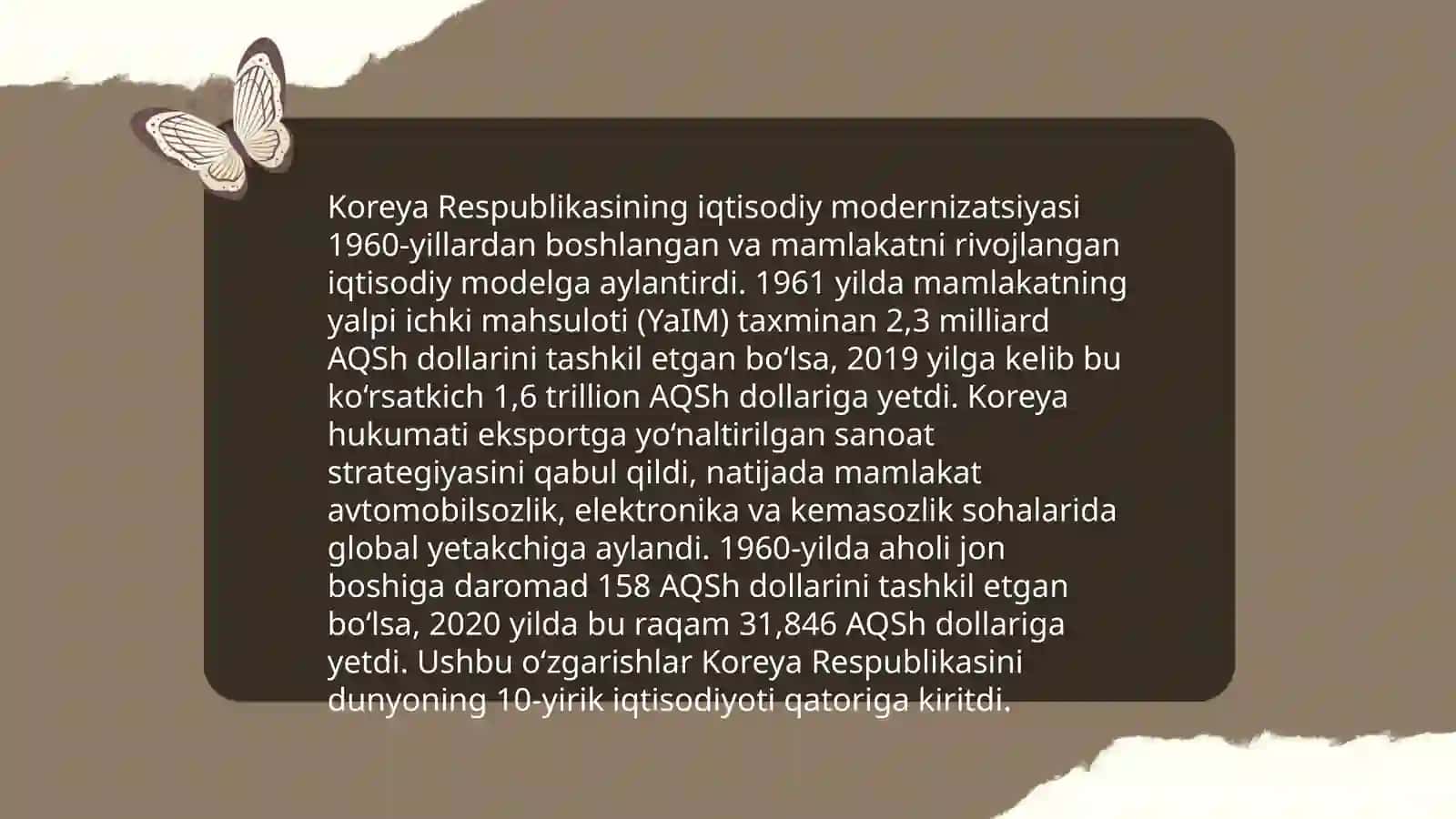 Pak Jon Xi va Koreya Respublikasining modernizatsiyasi 3