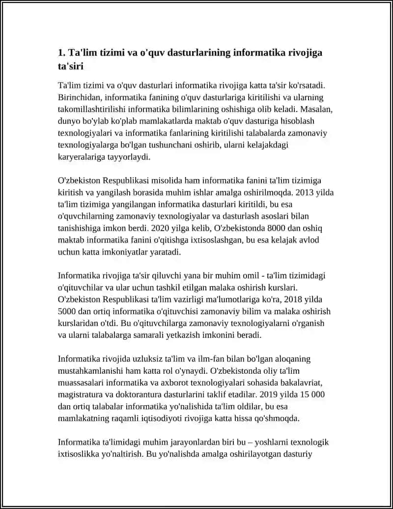 INFORMATIKA RIVOJIGA TASIR 3
