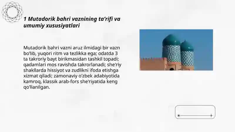 Mutadorik va komil bahri vaznlari 3