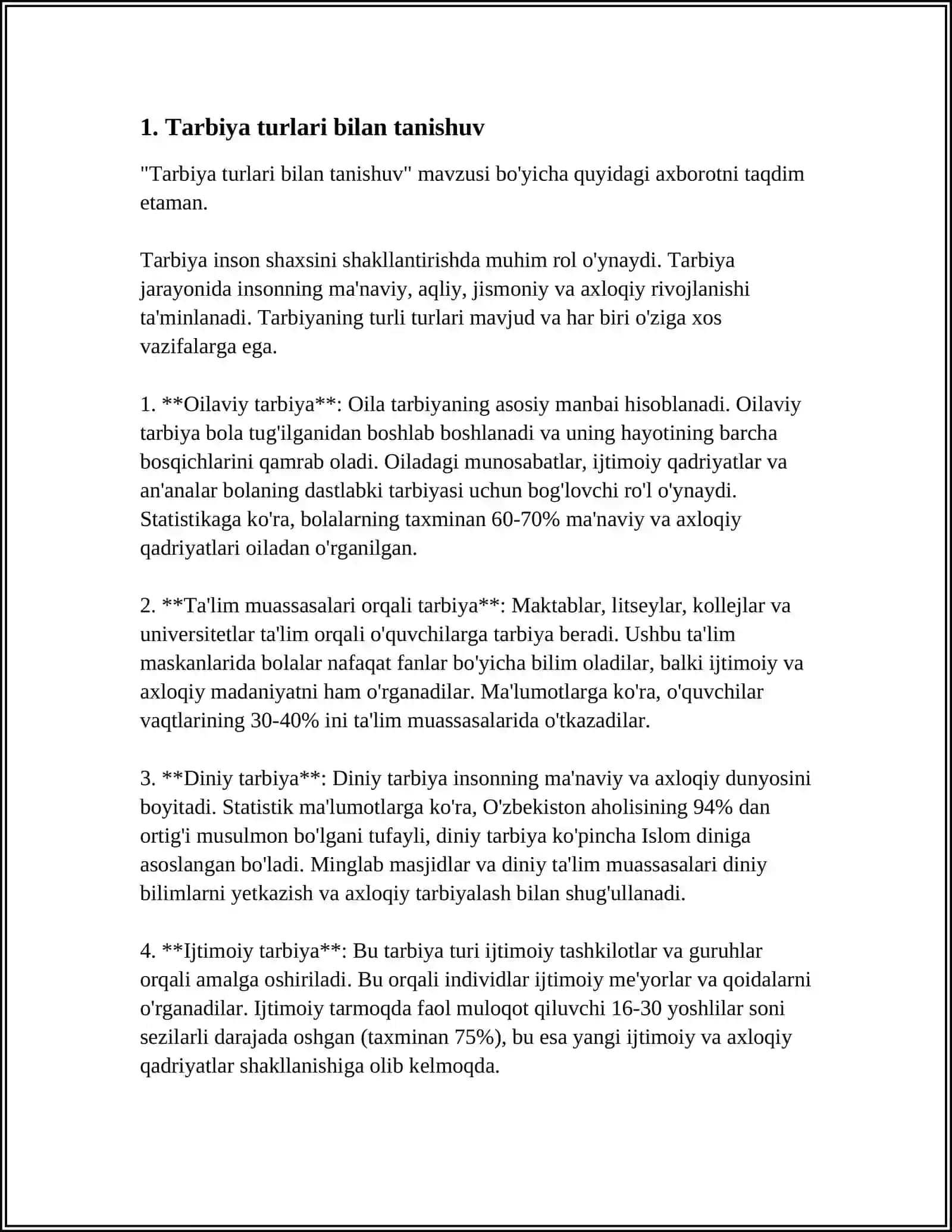 PEDAGOGIK FAOLIYATDA TARBIYA TURLARI VA USULLARIDAN FOYDALANISH IMKONIYATLARI 3