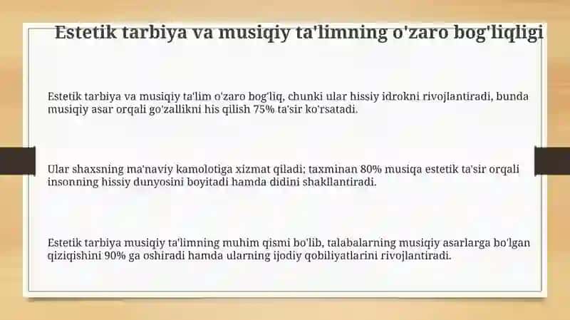 Estetik tarbiya va musiqiy ta'lim 3