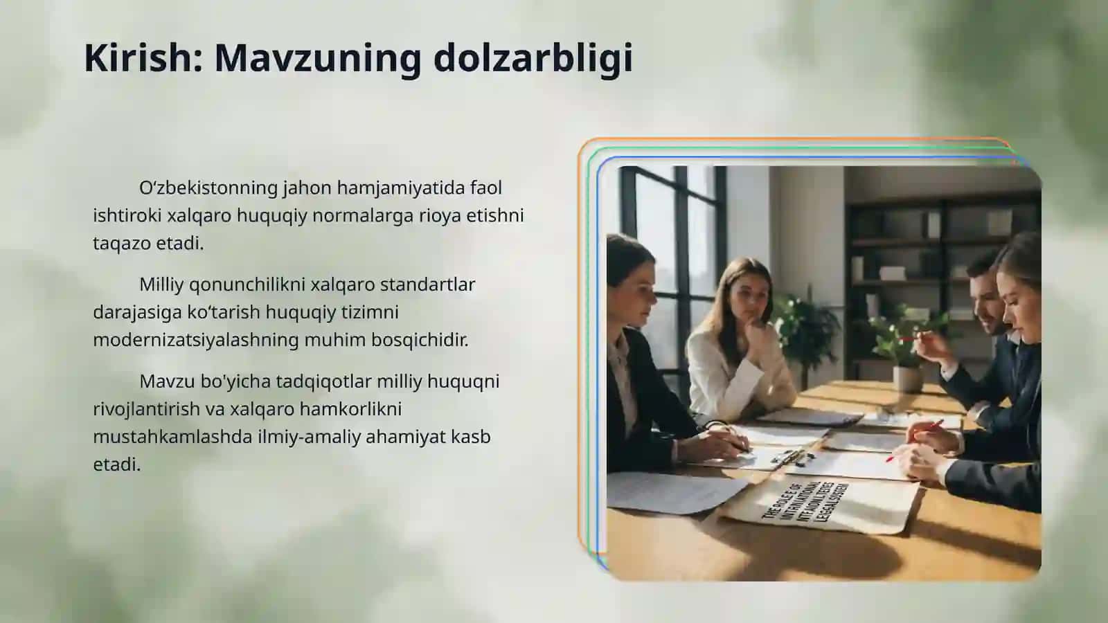 Xalqaro shartnomalarning milliy huquqiy tizimdagi oʻrni 3