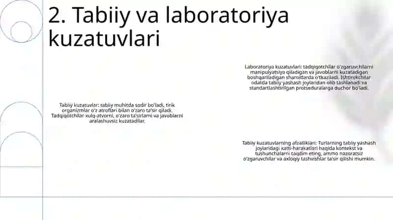 Tabiiy Va Laboratoriya Sharoitlarida Kuzatish 3