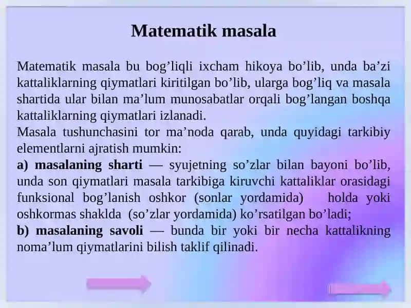 BOSHLANGʻICH MATEMATIKA KURSI 3