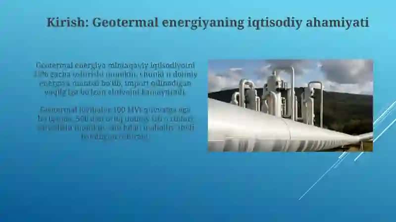 Geotermal energiyaning iqtisodiy samaradorligi va rentabelligi 3