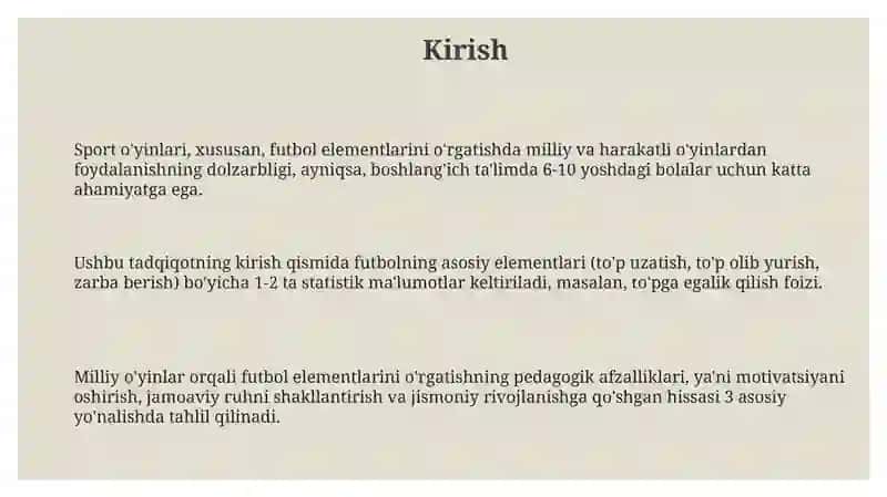 Milliy va harakatli o'yinlar orqali sport o'yinlari elementlarini o'rgatish (futbol) 3