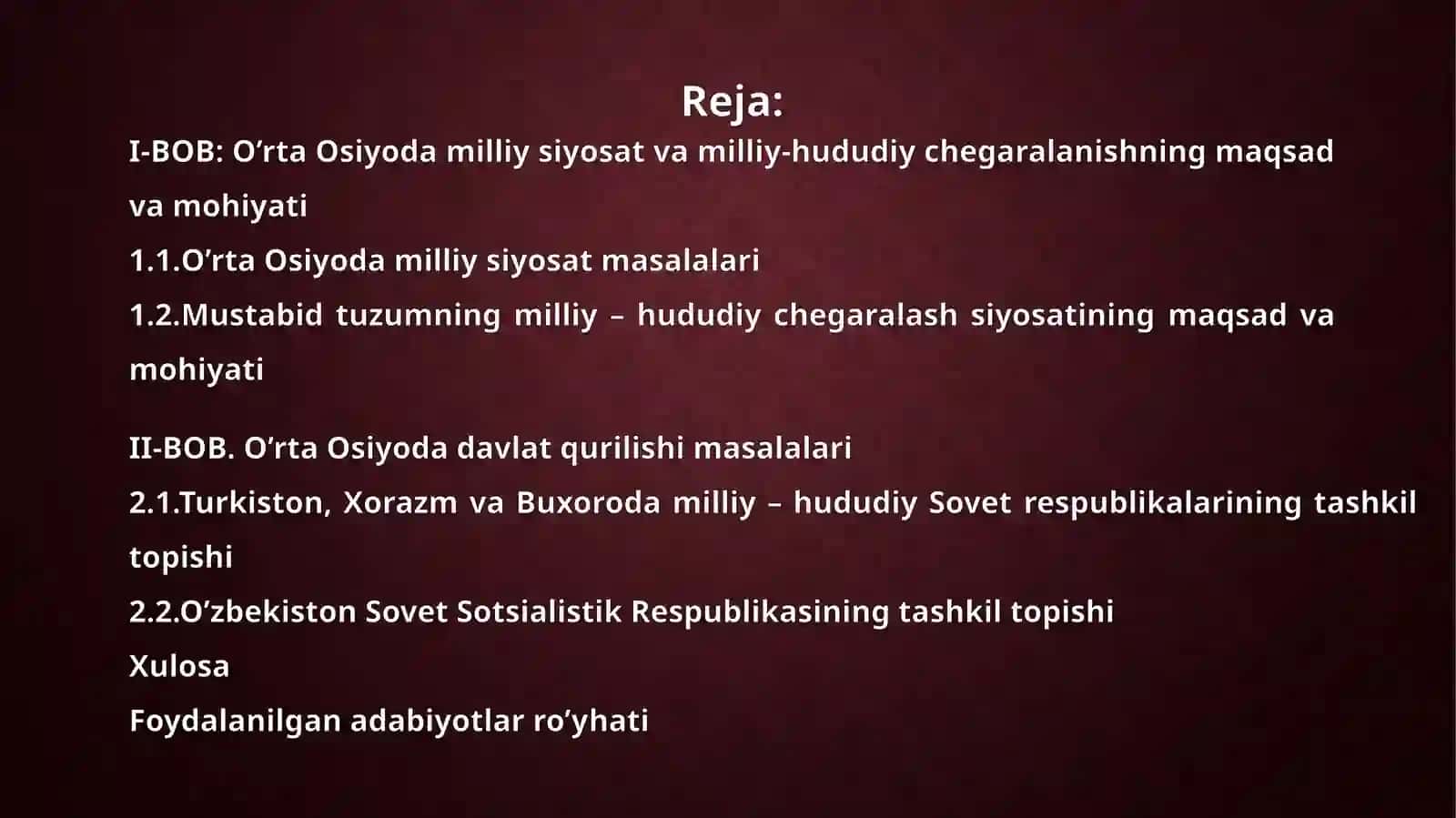 O’rta Osiyo xalqaro mamlakatlarining hududiy chegaralanishning o’tkazilishi 3