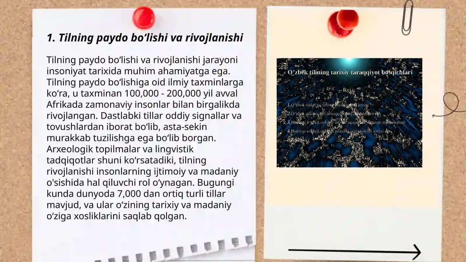 Tilning paydo boʻlishi va rivojlanishi 3