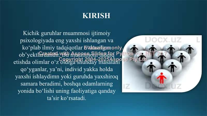 Guruxlar psixologiyasi. Kichik ijtimoiy guruh tashkilotning ijtimoiy-psixologik tavsifi sifatida 3