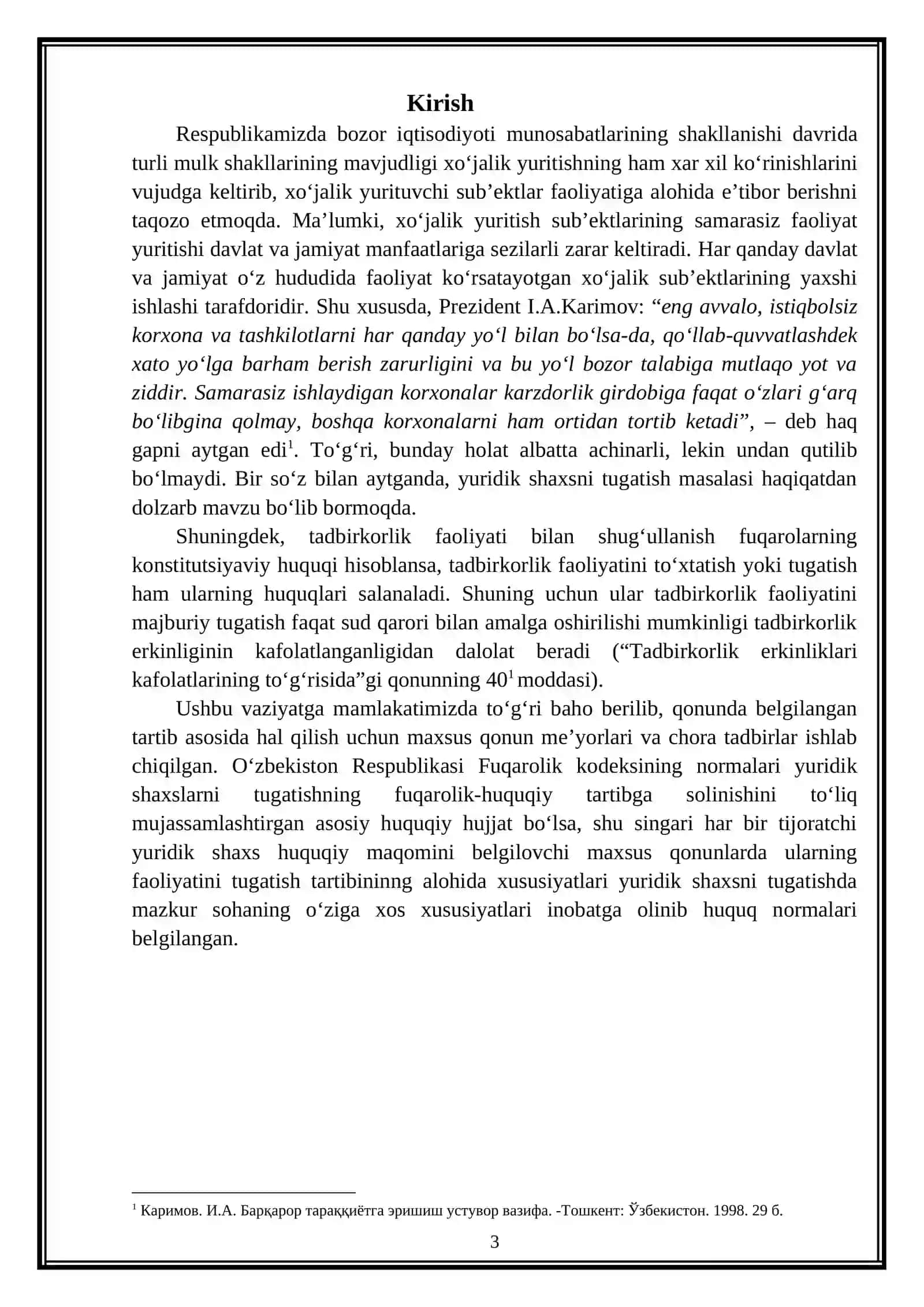 Kichik biznes va xususiy tadbirkorlik sub’ektlarini tugatish 3