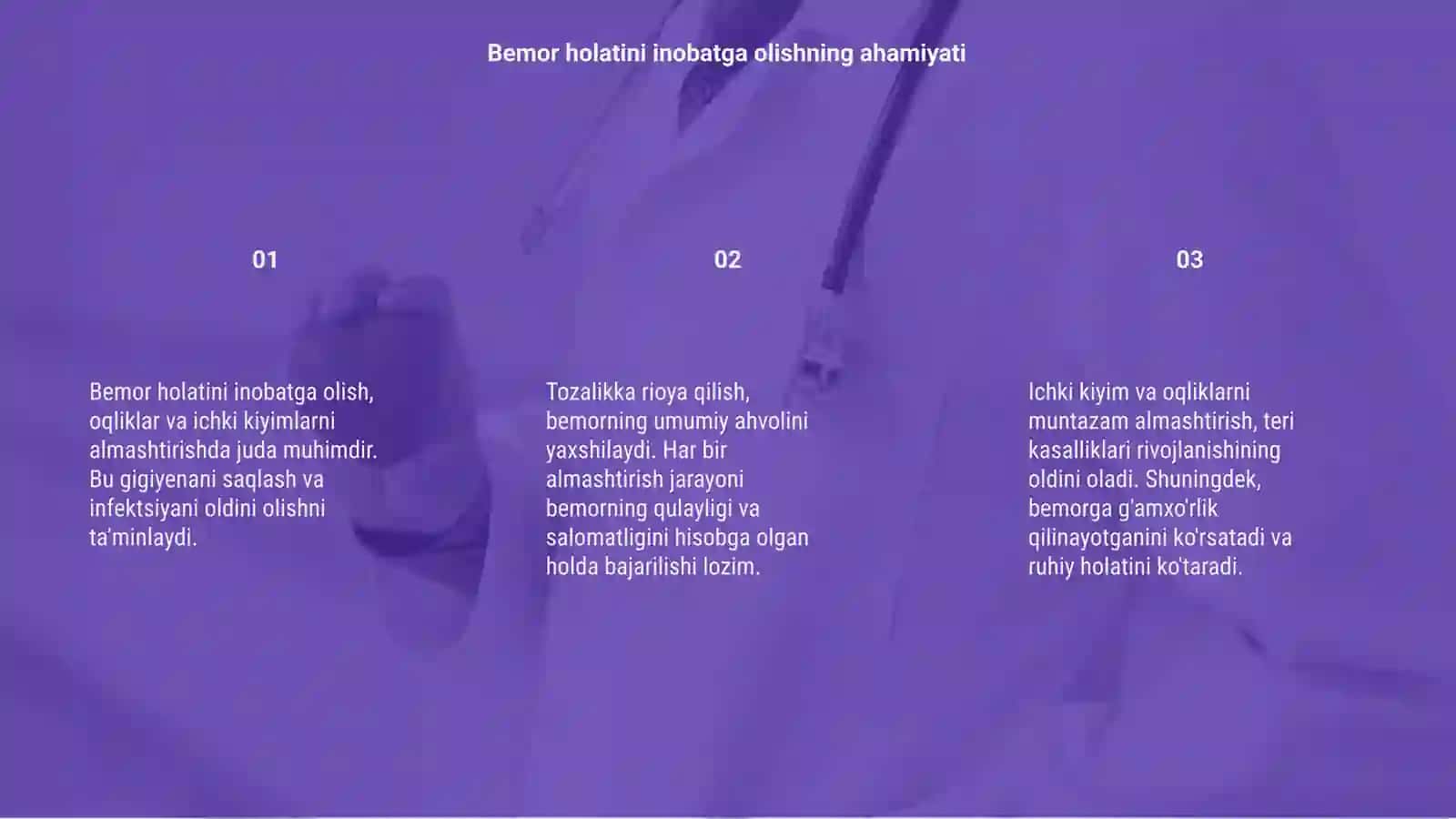 Oqliklar va ichki kiyimlarni almashtirish 3