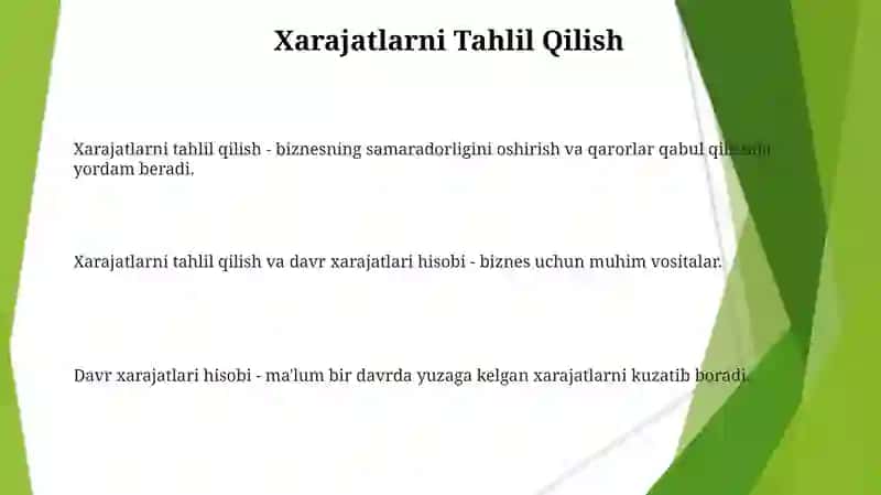 Davr xarajatlari xisobi 3