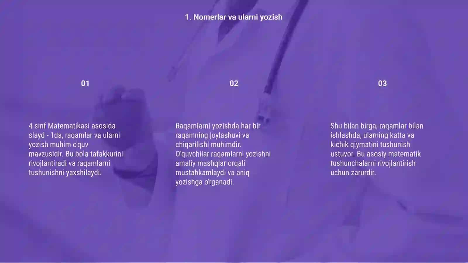 4-sinf Matematikasi asosida slayd 3