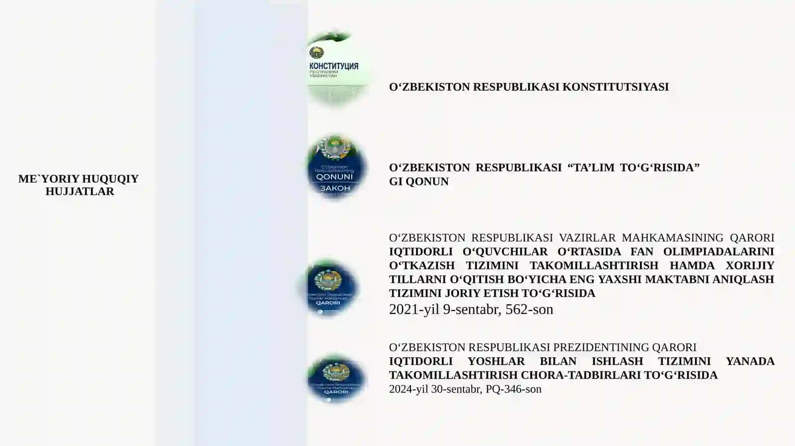 MAKTABNING  OLIMPIADA  VA KO`RIK-TANLOVLARDA  ISHTIROK ETISH  FAOLIYATINI  RIVOJLANTIRISH 3