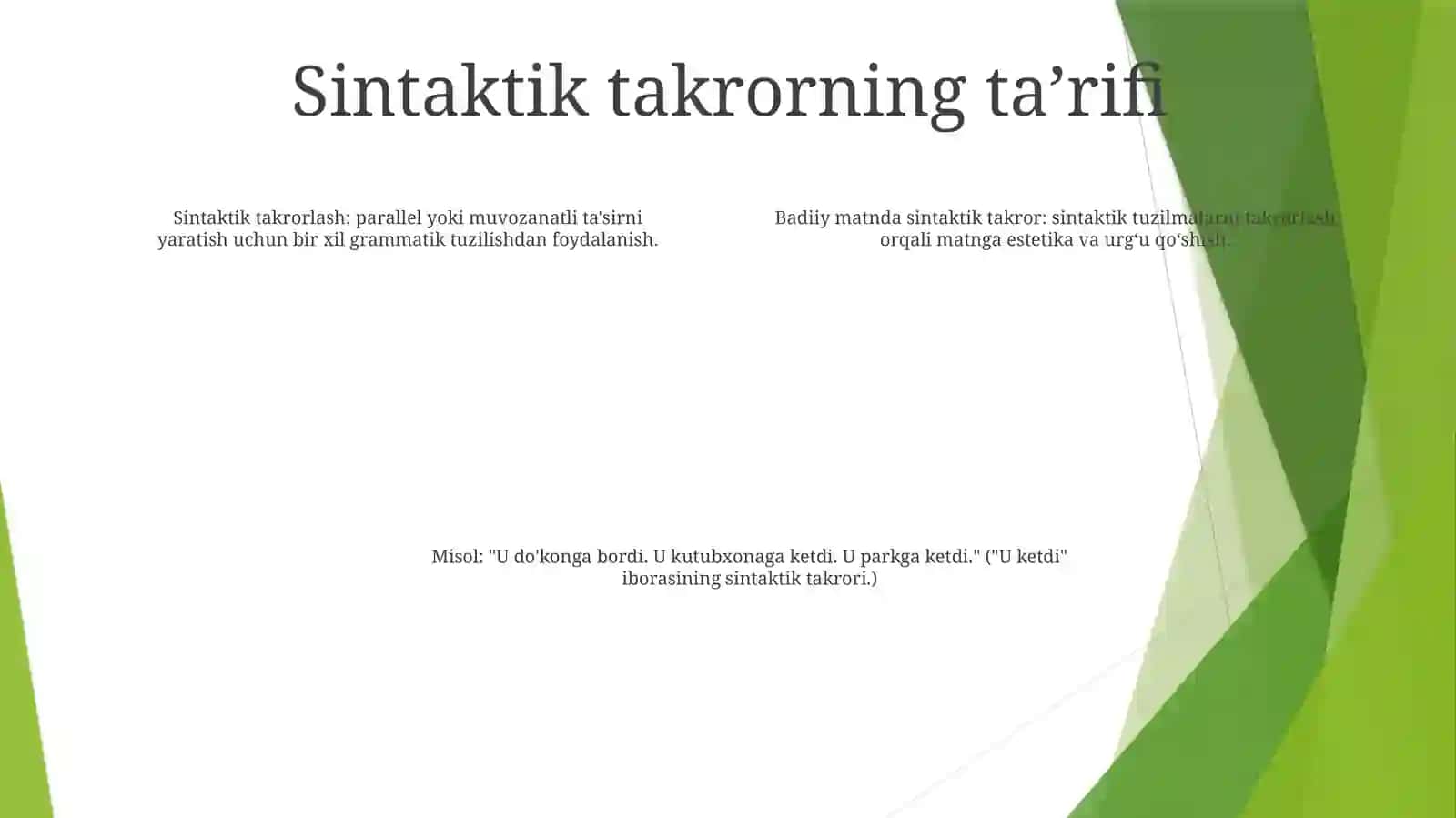 Badiiy Matnda Sintaktik Takror 3