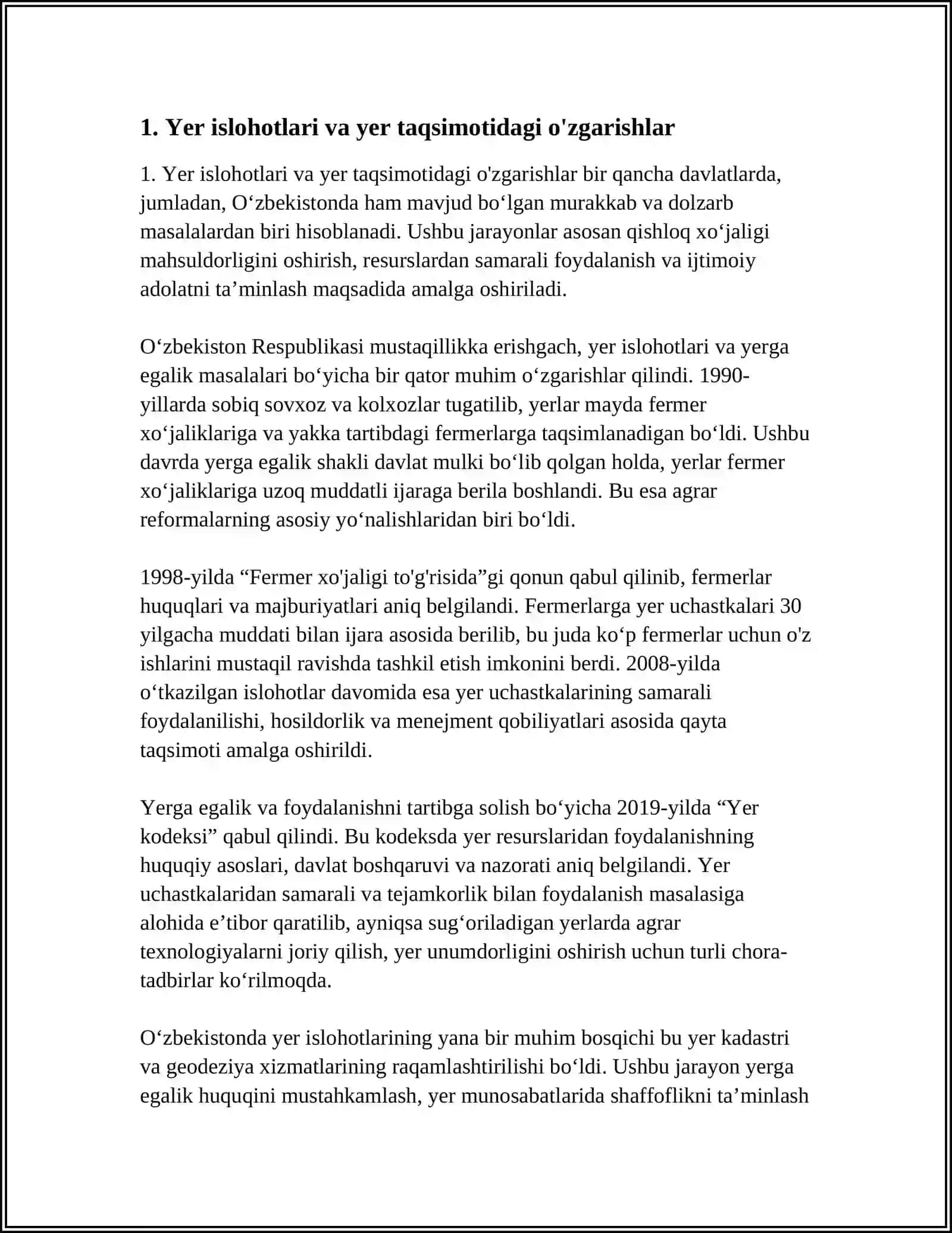Qishloq xoʻjaligi va sanoat sohasidagi o'zgarishlar 3