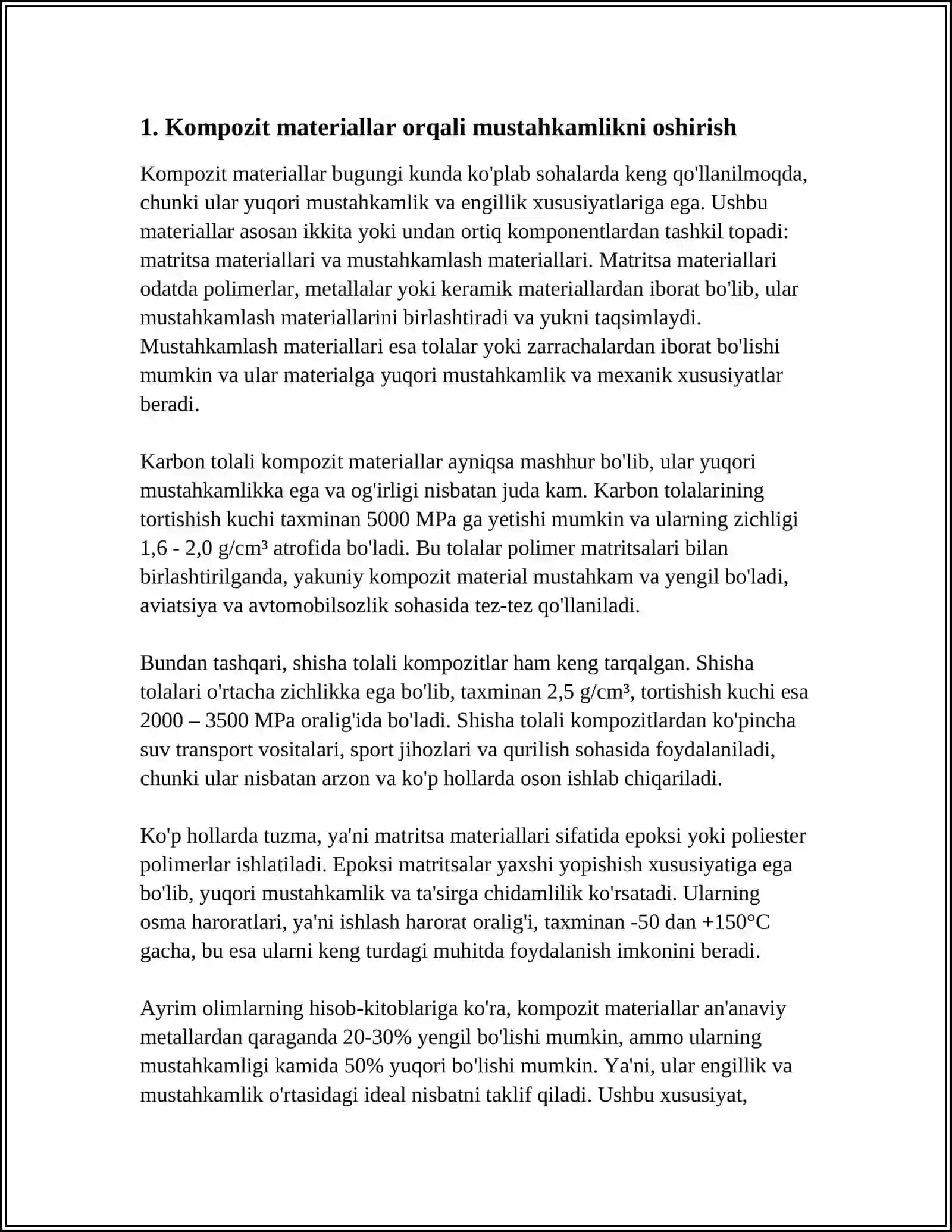 MASHINA MUSTAHKAMLIGINI OSHIRISH USULLARI 3