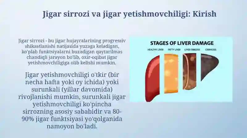 Jigar sirrozi va jigar yetishmovchiligi 3