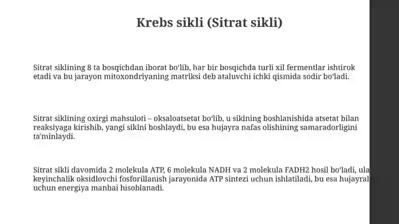 Biologik oksidlanish 3