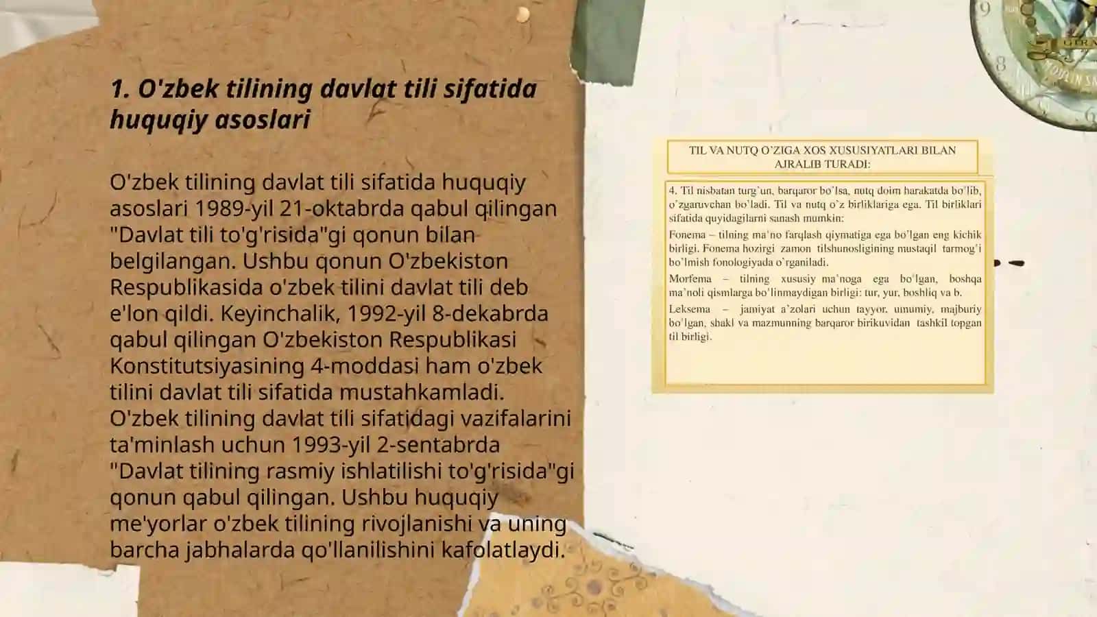 O'zbek tilining davlat tili sifatida huquqiy asoslari 3