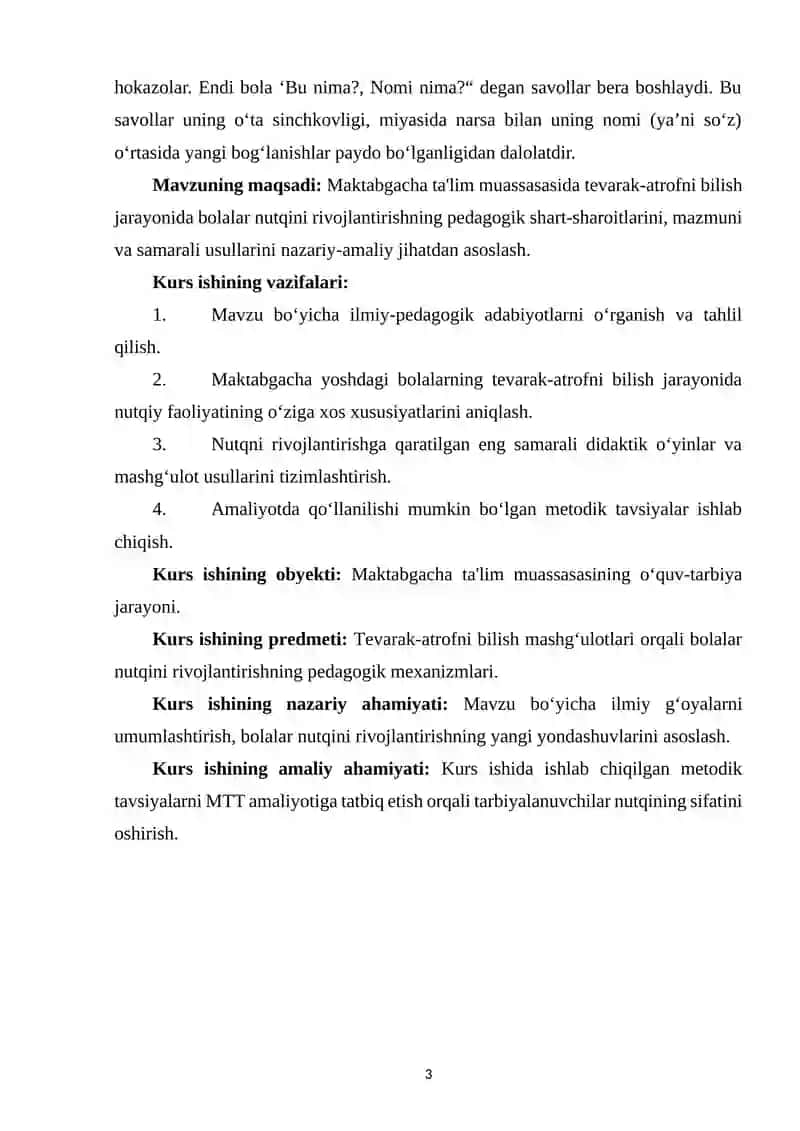 MAKTABGACHA TA'LIM YOSHIDAGI BOLALARNING TEVARAK ATROFNI BILISHDA BOLALAR NUTQINI RIVOJLANTIRISH MASHG‘ULOTLARI VA AHMAIYATI 3