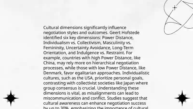 the influence of culture on negotiating 3