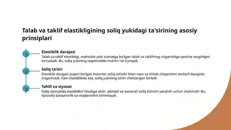 Talab va taklif elastikligiga ko‘ra soliq yukini hisoblash 3
