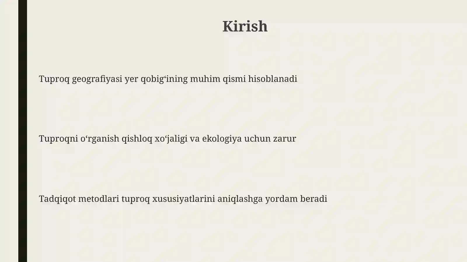 Tuproqlar Geografiyasida tadqiqot metodlari 3