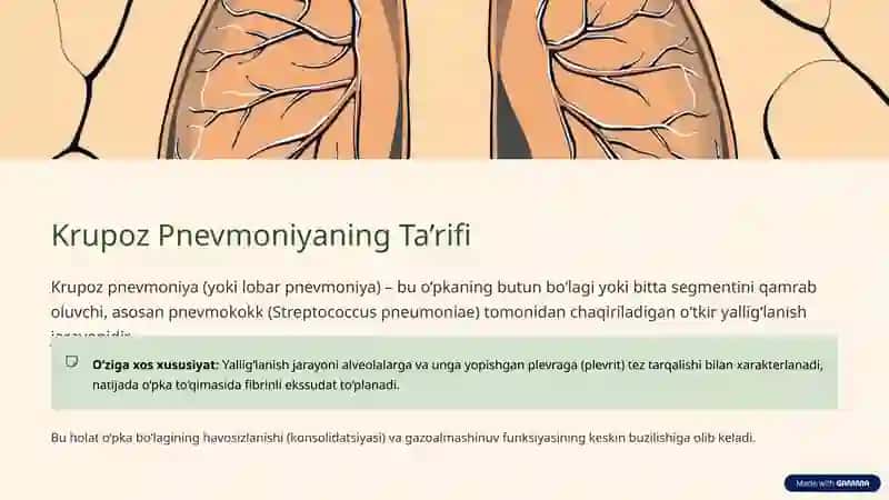Krupoz Pnevmoniyada o’tkir nafas yetishmovchiligi 3