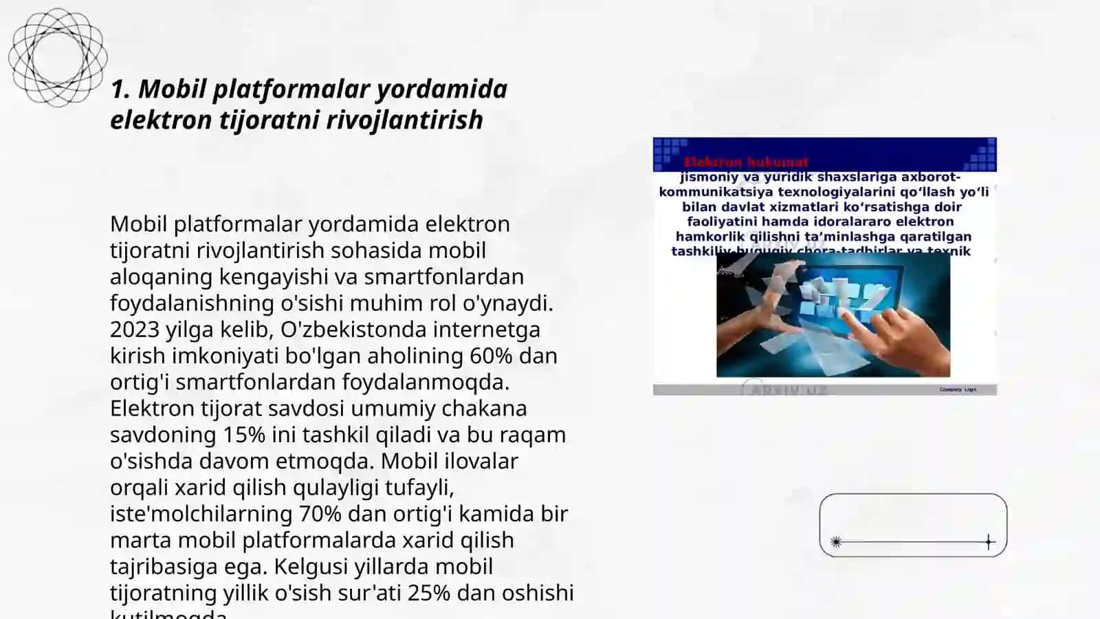 Mobil platformalarning elektron tijorat tizimidagi o'rni 3