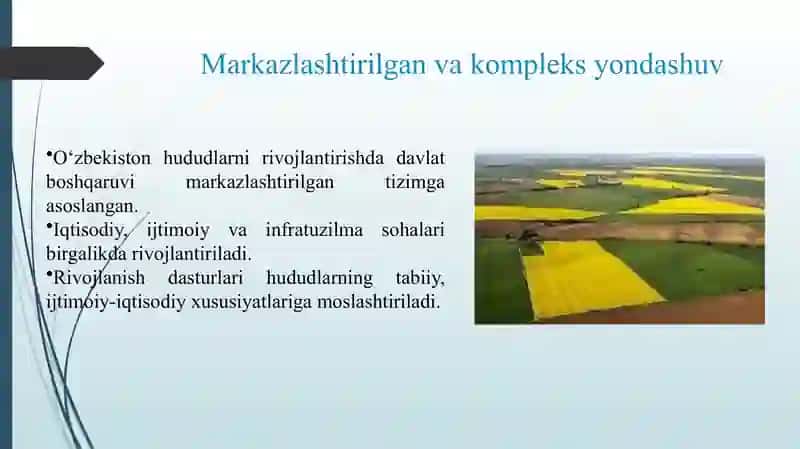 O'ZBEKISTON RESPUBLIKASI HUDUDLARNI RIVOJLANTIRISH SIYOSATINING XUSUSIYATLARI 3