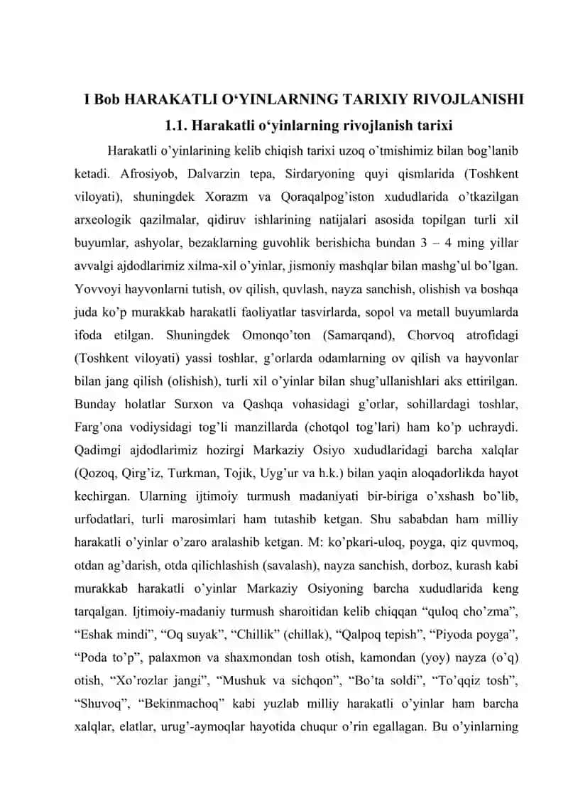 Harakatli o‘yinlar o'yinini rivojlanish tarixi va rivojlanish bosqichlari 3
