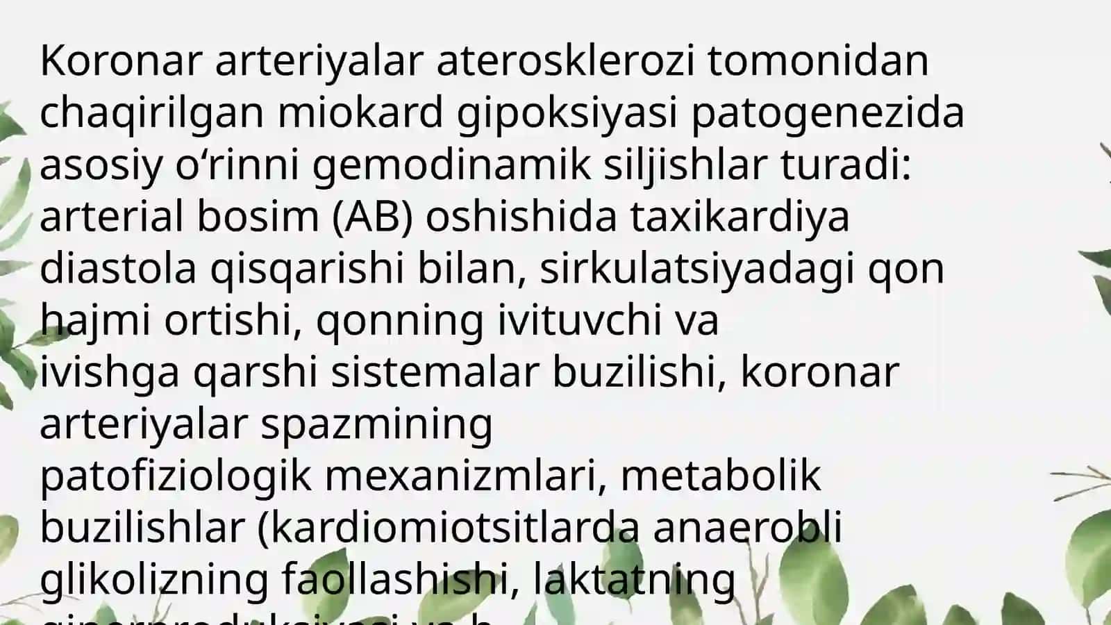 Kinezalogiyada hamshiralik ishi fanidan Qon aylanish azo kasalliklarida davolovchi mashqlarni bajarish va bemorga orgatish 3