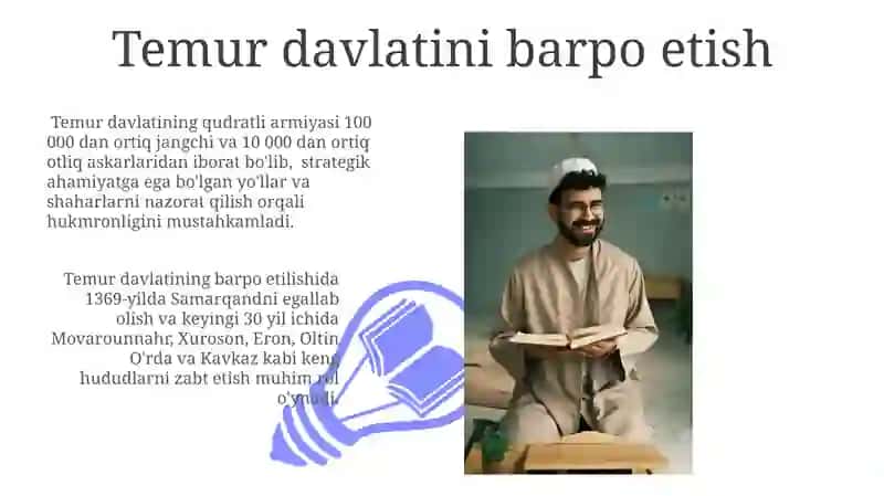 Temur davlatini barpo etish 3
