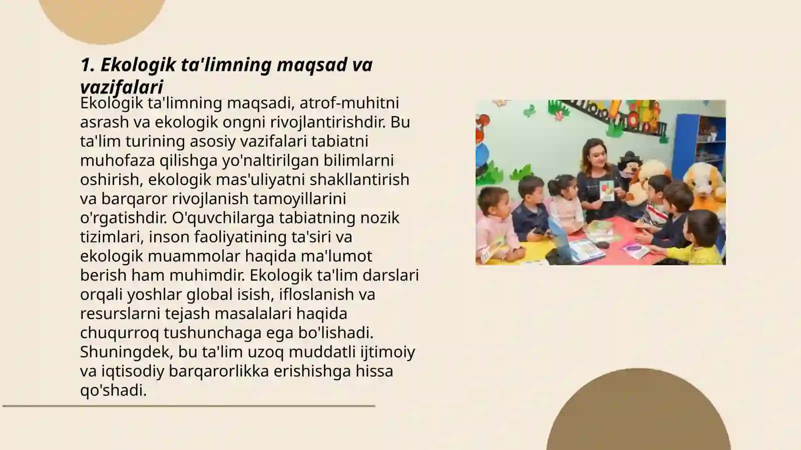 Ekologik ta'lim berish usullar 3