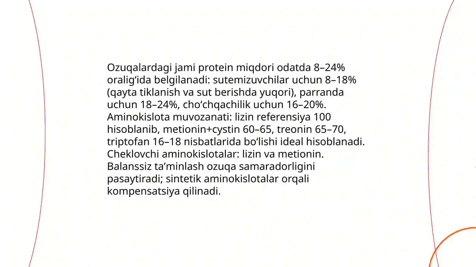 Ozuqalarning proteinli vitaminli va meniranli toʻyimliligi 3