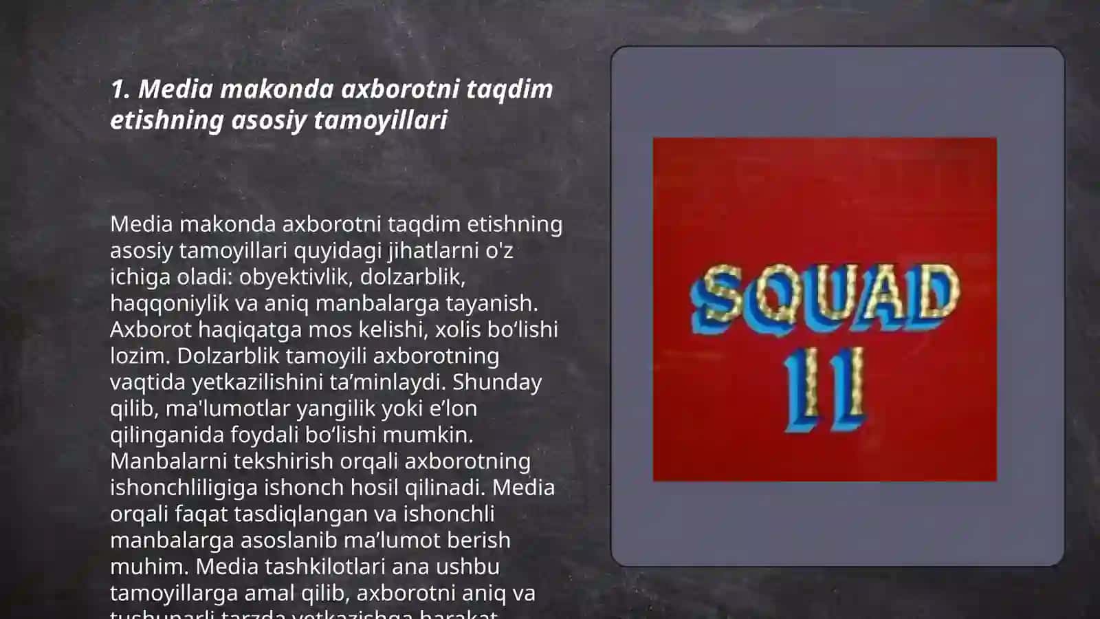 Media makonda axborotni taqdim etish 3