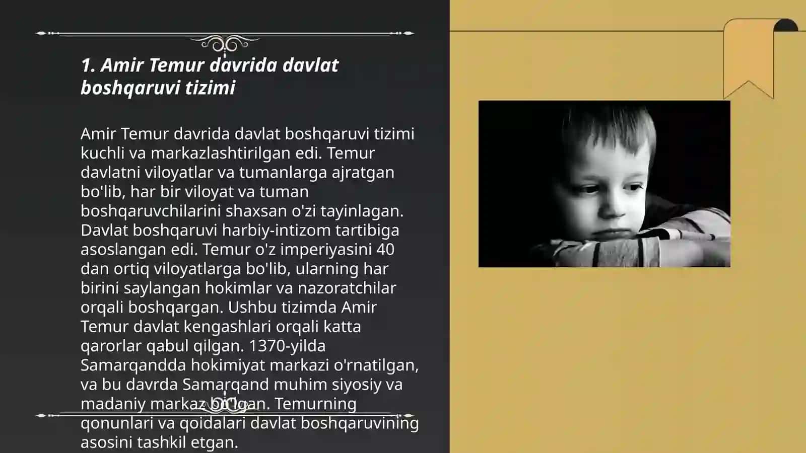 Amir Temurning davlat boshqaruvi 3