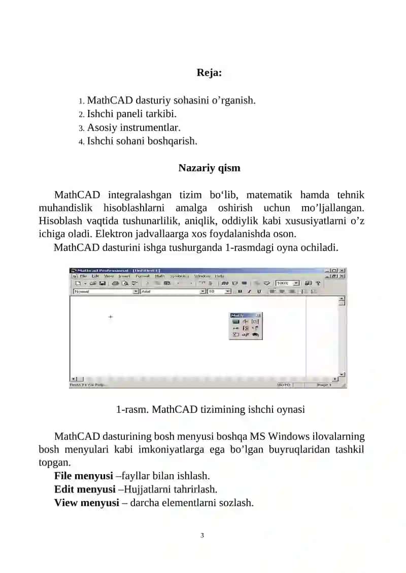 Amaliy mashg'ulotlar uslubiy ko'rsatma 3